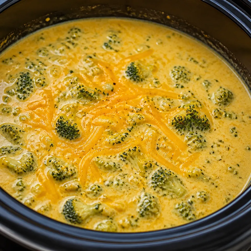 Slow Cooker Broccoli Cheddar Cheese Soup — serving inspiration