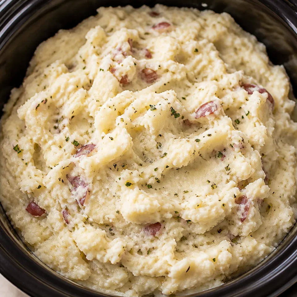 Slow Cooker Buttery Garlic Herb Mashed Potatoes — serving inspiration