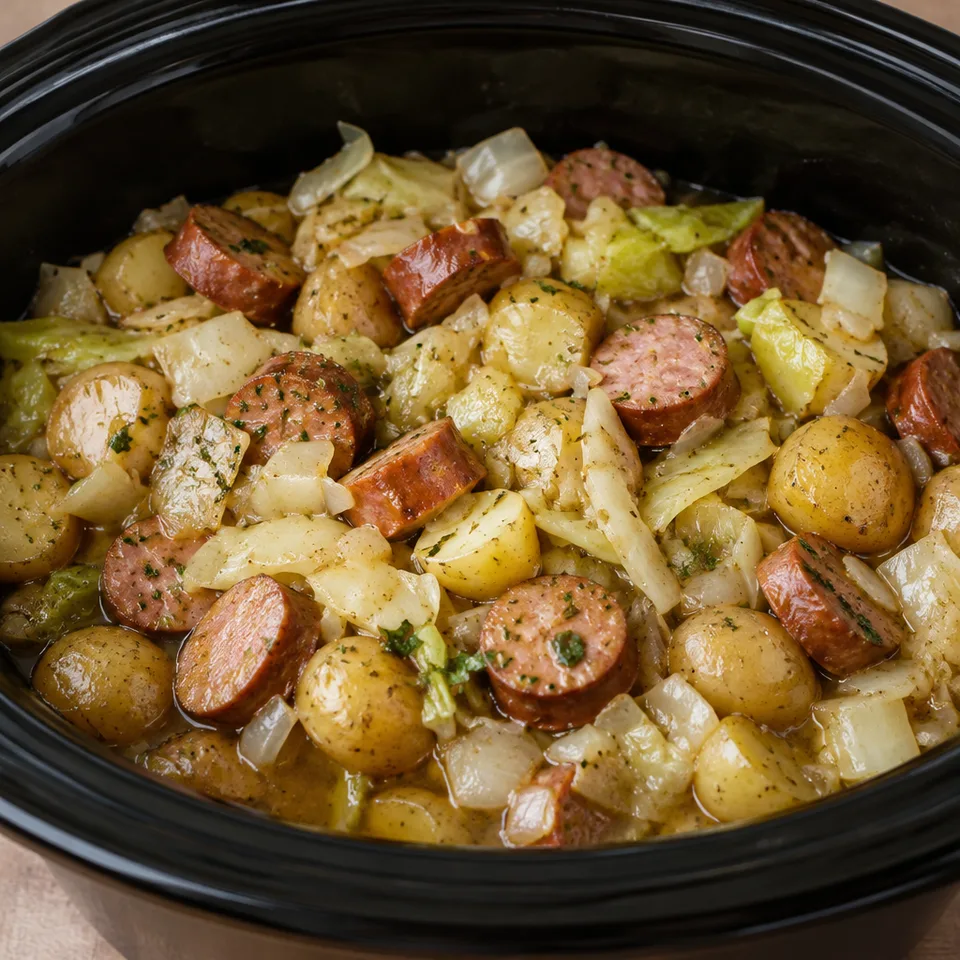 Slow Cooker Cabbage and Sausage — serving inspiration