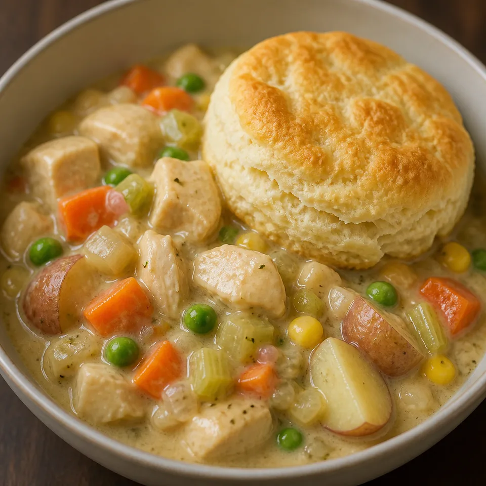 Slow Cooker Chicken Pot Pie Recipe — serving inspiration