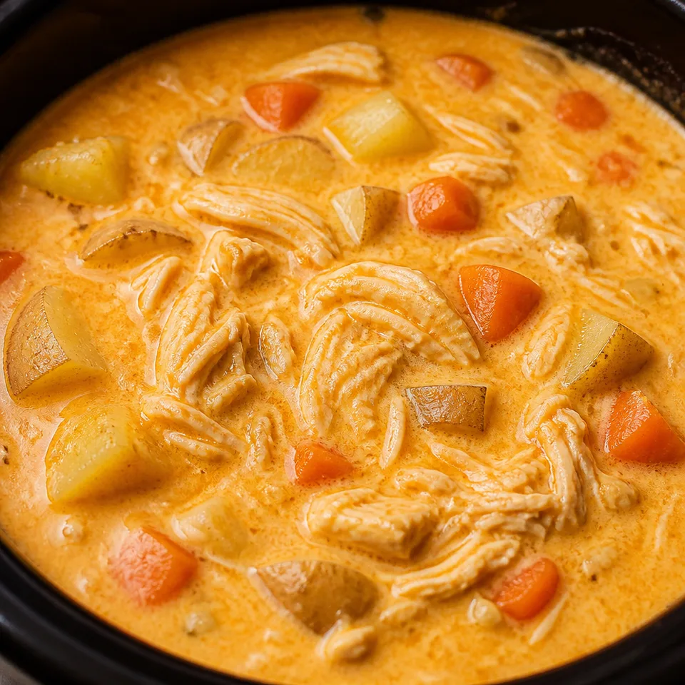 Slow Cooker Creamy Buffalo Chicken Soup — serving inspiration