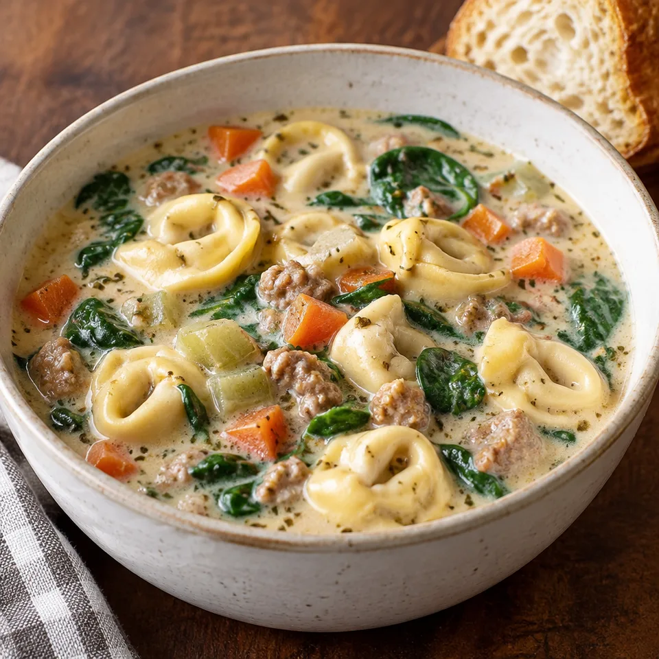 Slow Cooker Creamy Tortellini Soup — serving inspiration