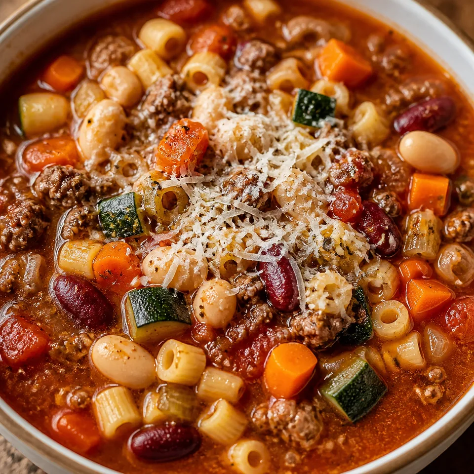 Slow Cooker Hamburger Minestrone — serving inspiration
