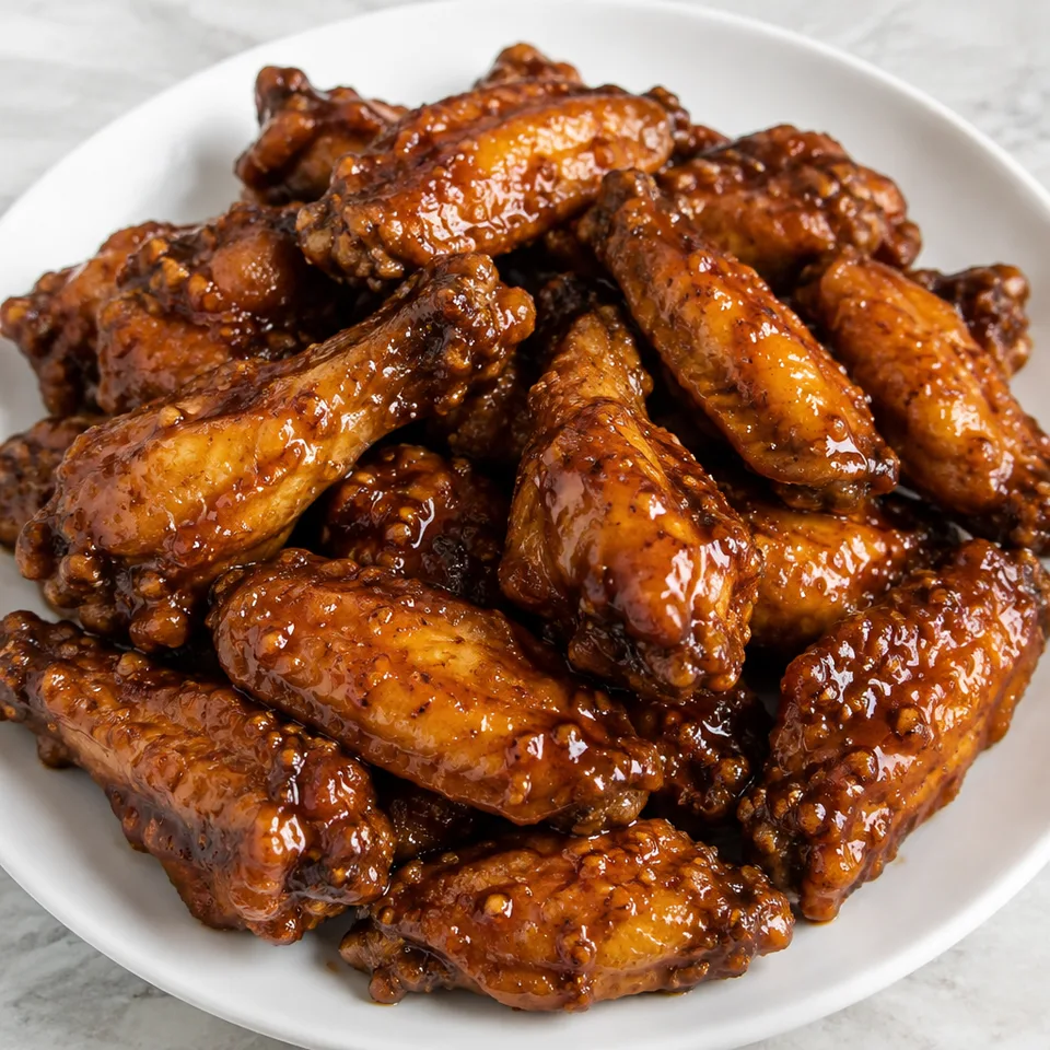 Slow Cooker Honey Garlic Glazed Wings — serving inspiration