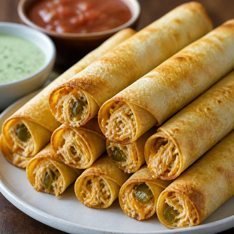 Slow Cooker Jalapeño Popper Chicken Taquitos — serving inspiration