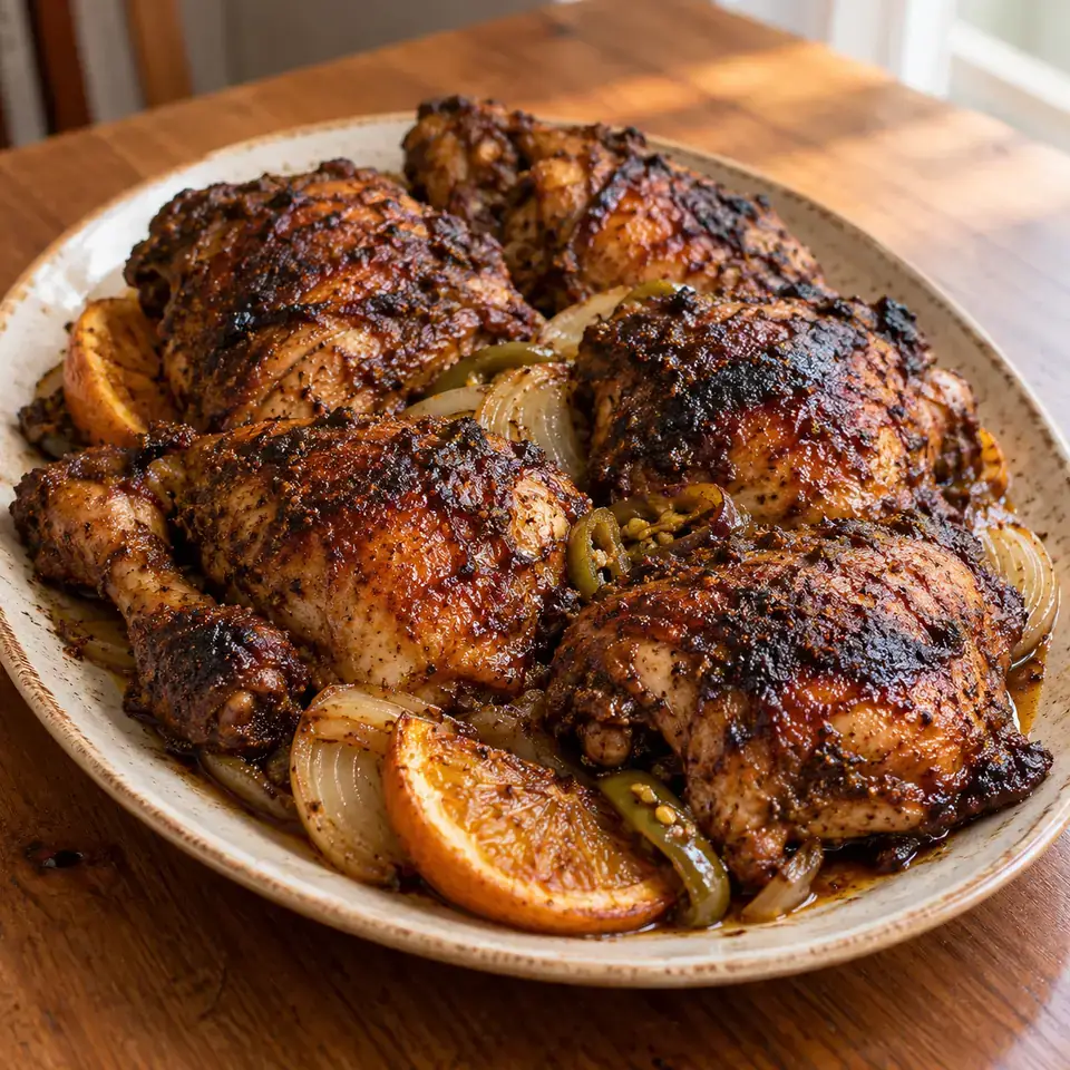 slow cooker jerk chicken — serving inspiration