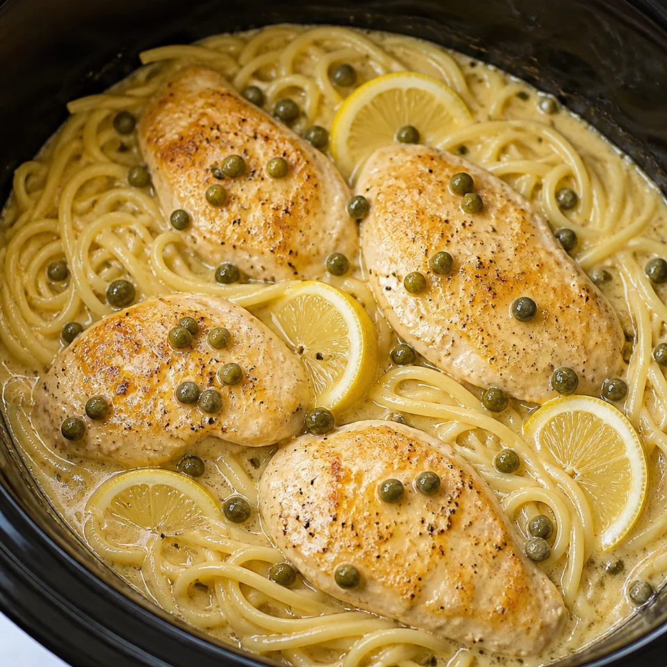 Slow Cooker Lemon Chicken Piccata — serving inspiration