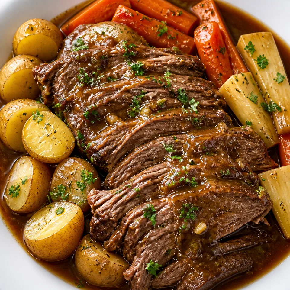 Slow Cooker Pot Roast {Crock Pot Roast} — serving inspiration