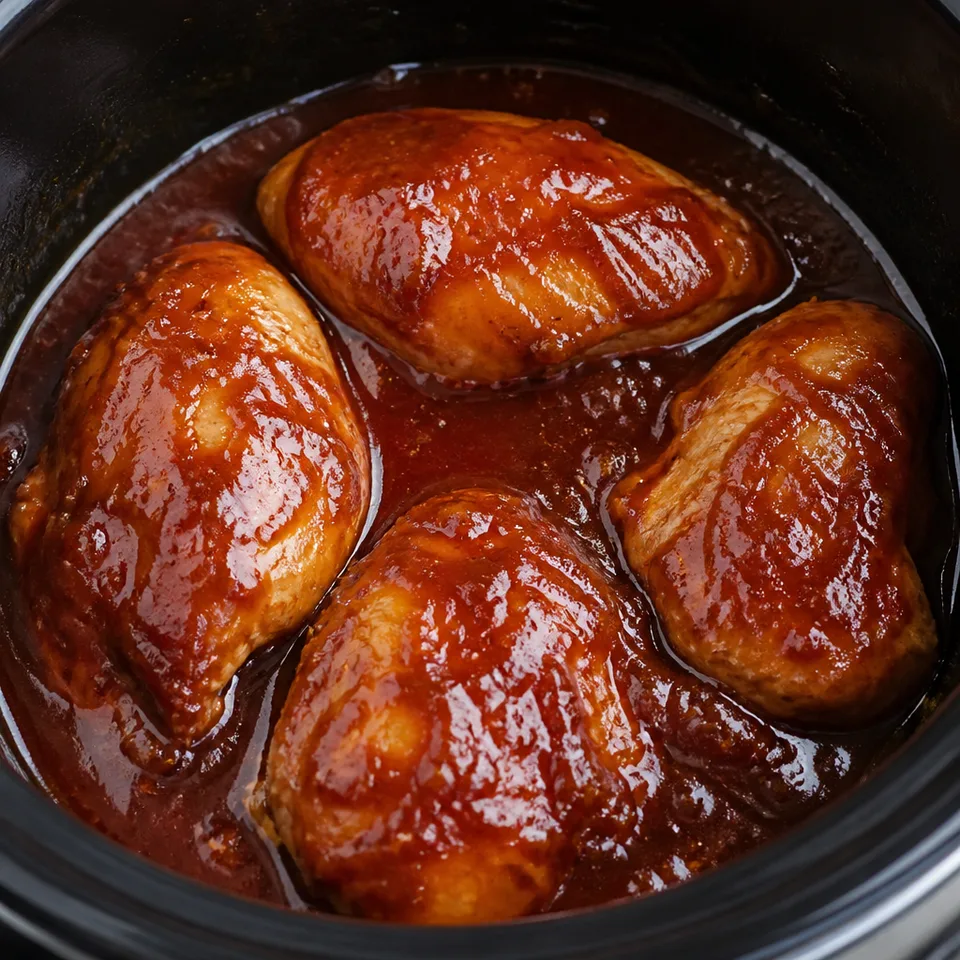 Slow Cooker Sweet BBQ Chicken Recipe — serving inspiration