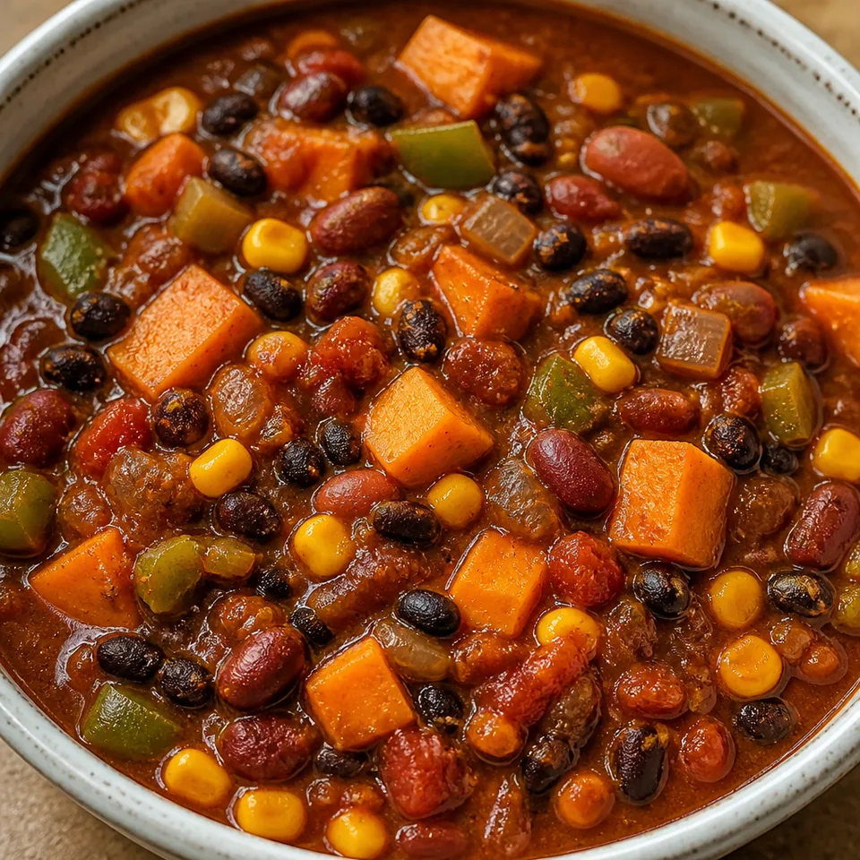 Slow Cooker Sweet Potato Black Bean Chili Recipe — serving inspiration