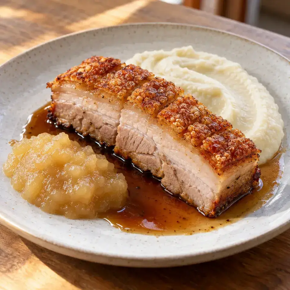 Slow-Roasted Crispy Pork Belly — serving inspiration