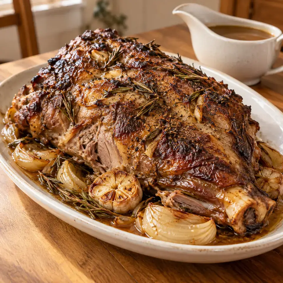 Slow Roasted Rosemary Garlic Lamb Shoulder — serving inspiration