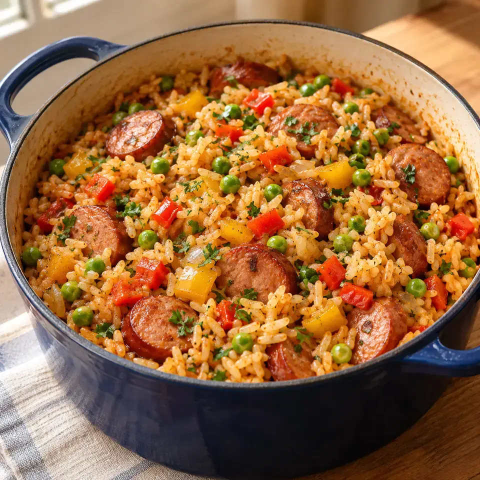 Smoked Sausage and Rice - easy one pot dinner! — serving inspiration
