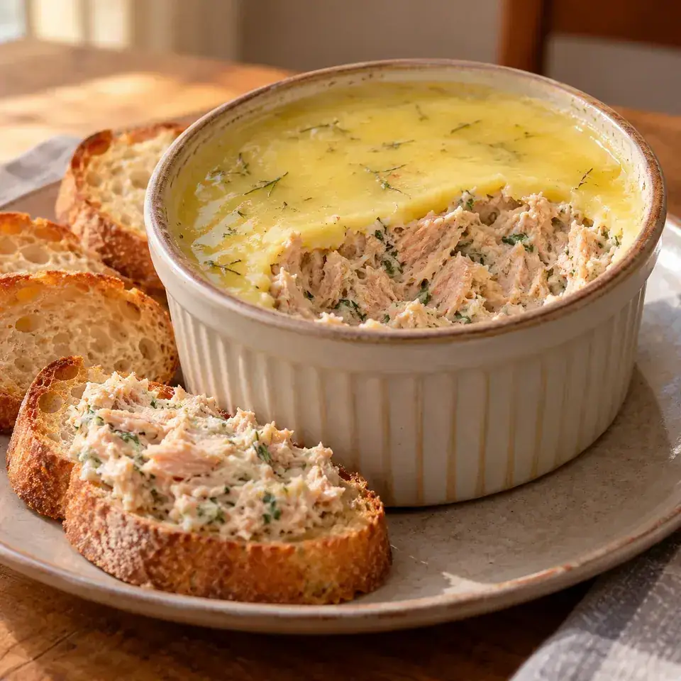 Smoked Trout Dip / Potted Smoked Trout (le Budget le Gourmet) — serving inspiration