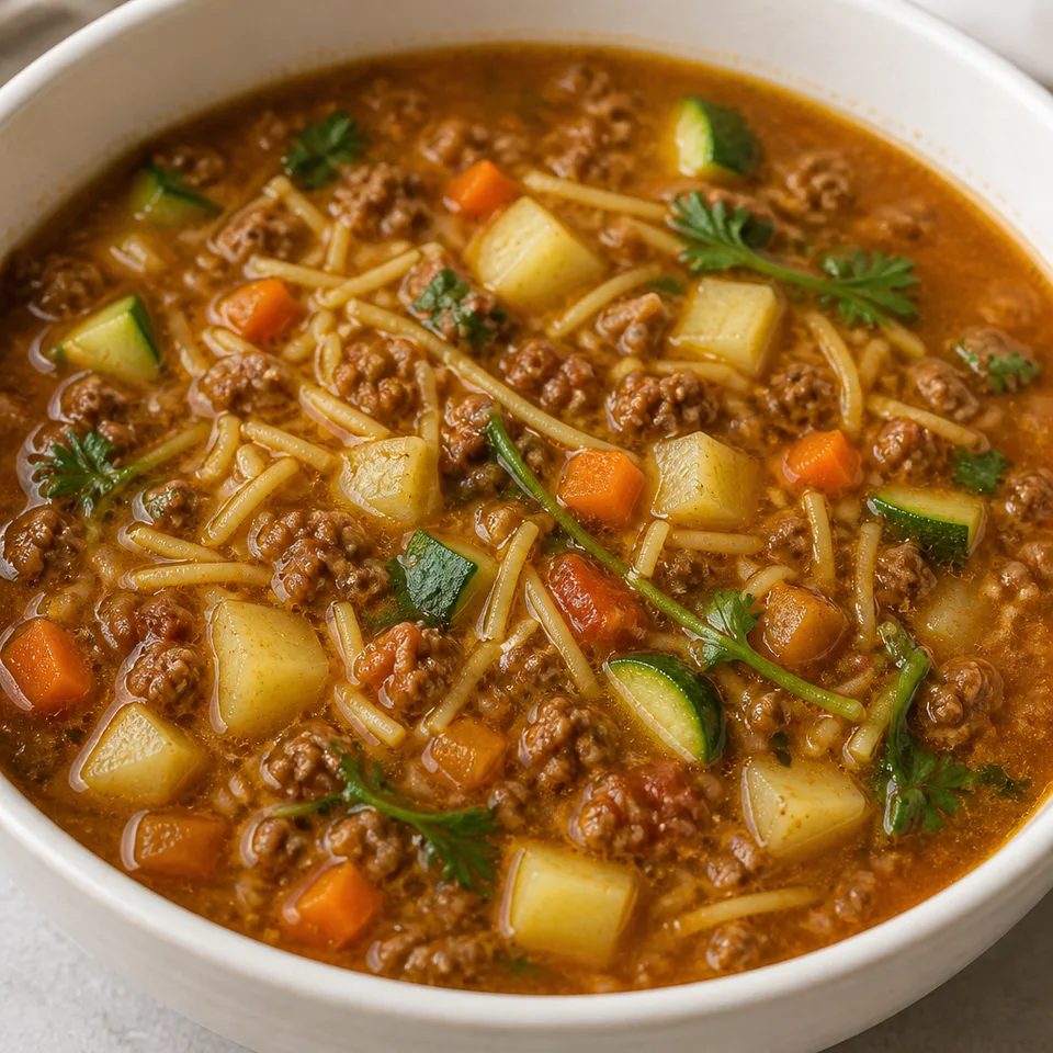 Sopa de Fideo con Carne Molida — serving inspiration