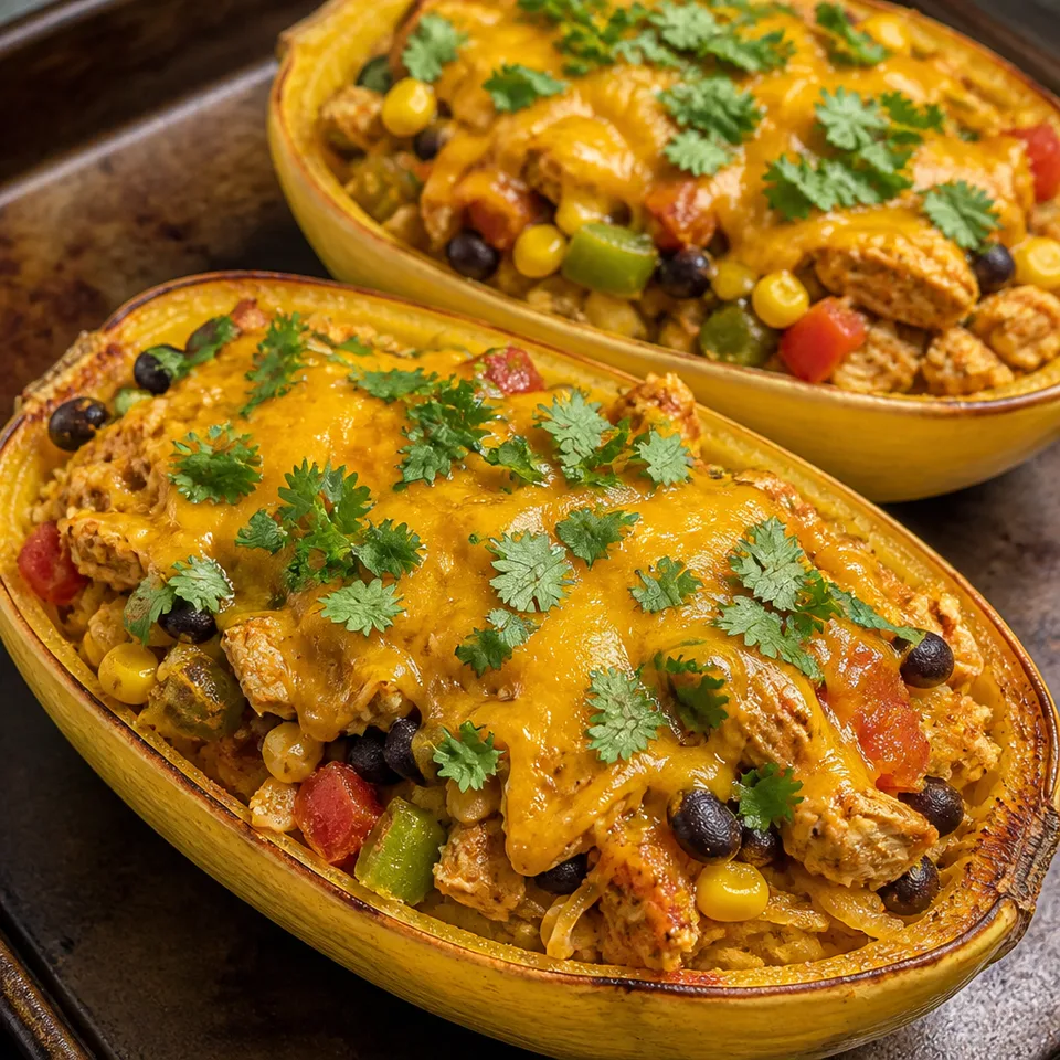 Southwestern Spaghetti Squash with Chicken — serving inspiration