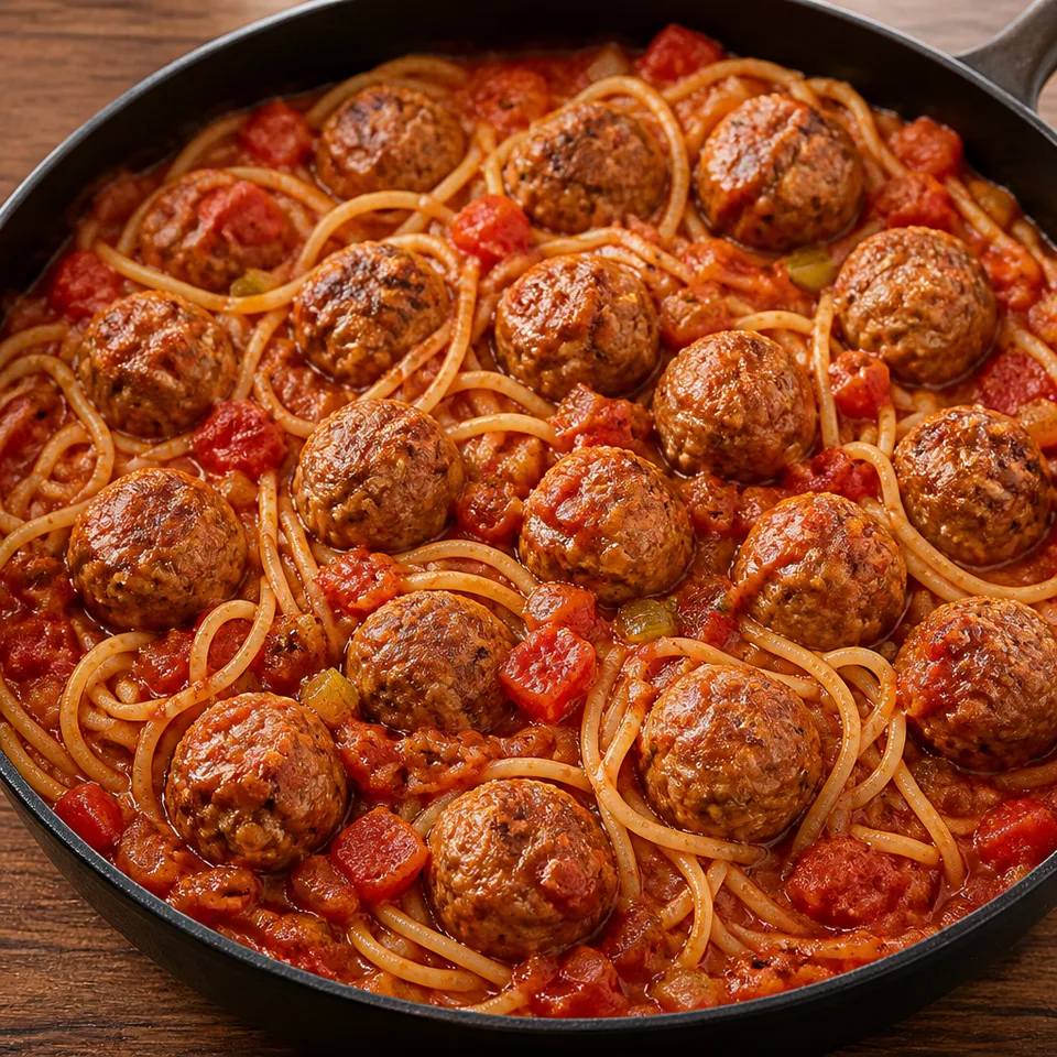 Spaghetti and Turkey Meatballs — serving inspiration