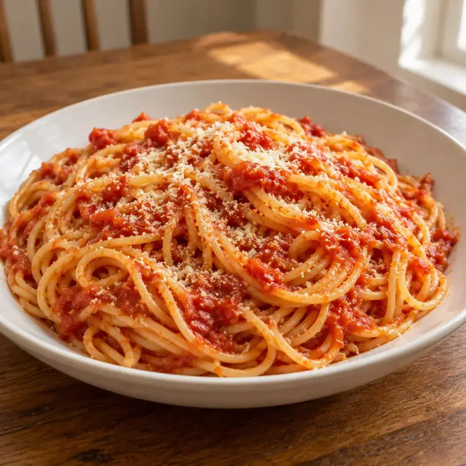 Spaghetti without meatballs — serving inspiration
