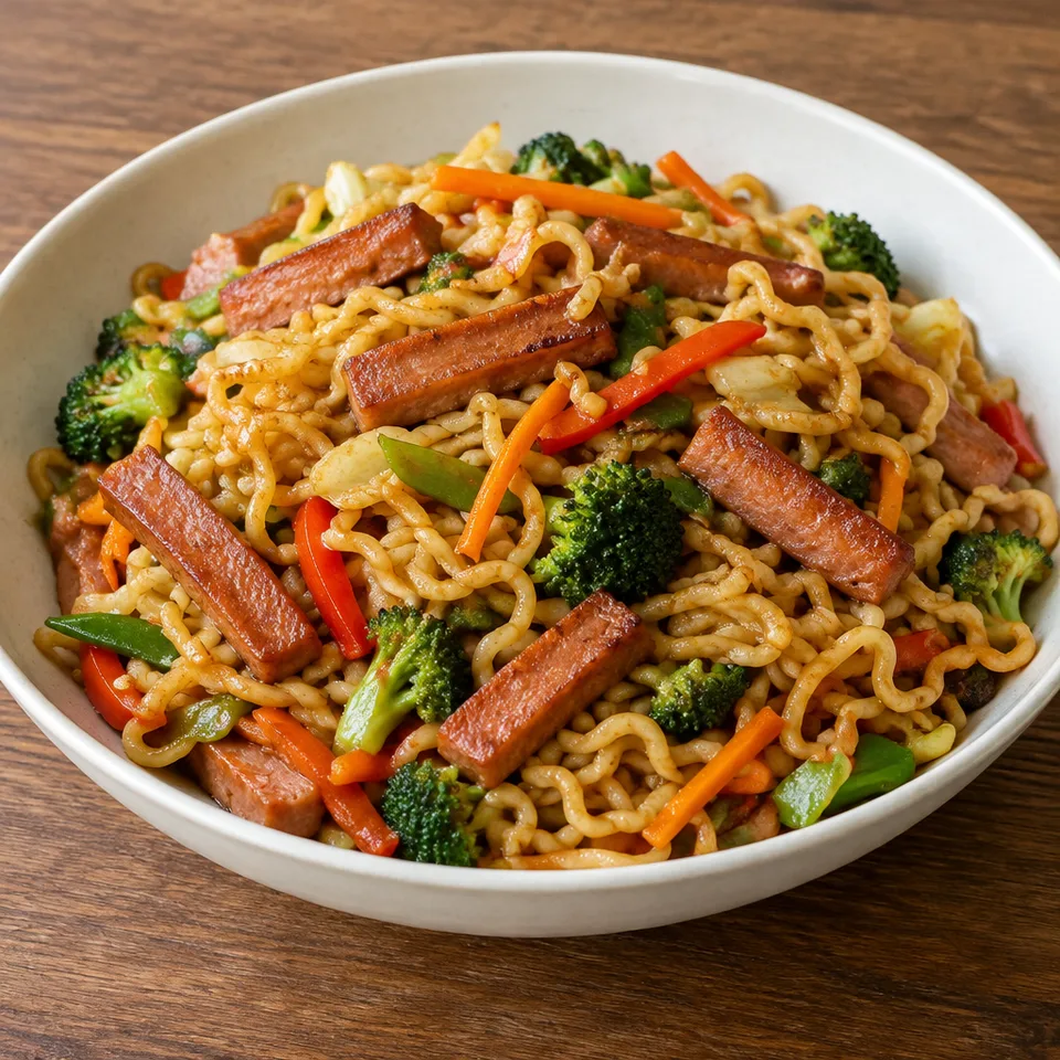 Spam Stir Fry Noodles — serving inspiration
