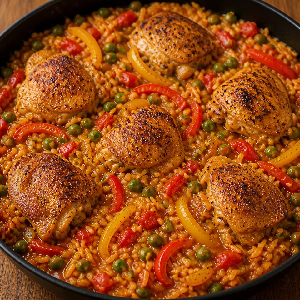 Spanish Chicken and Rice Skillet — serving inspiration