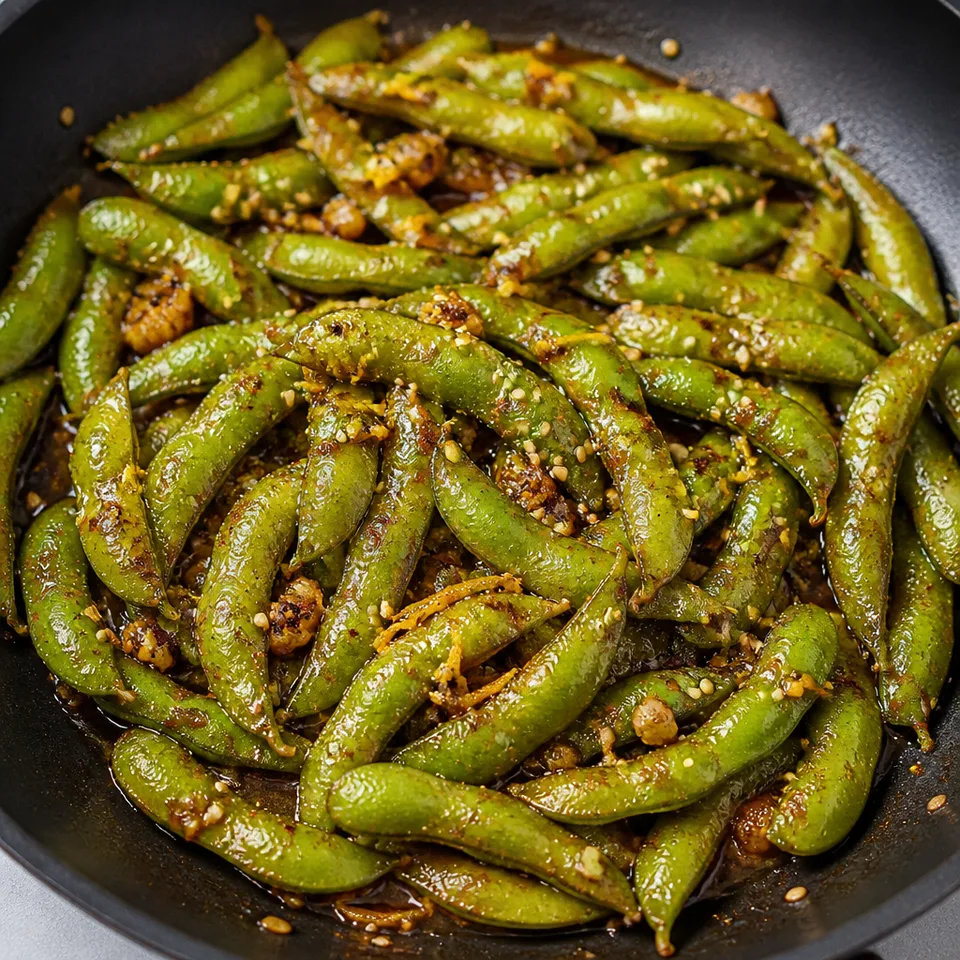 Spicy Garlic Edamame — serving inspiration