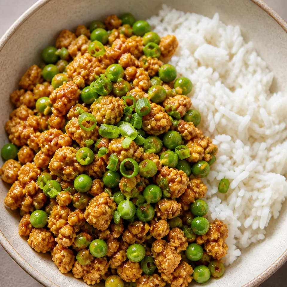 Spicy Ginger Ground Tofu Bowls — serving inspiration
