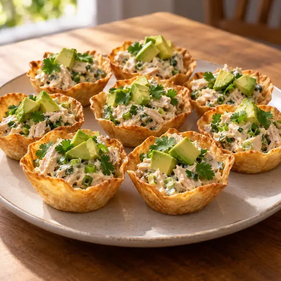 Spicy Little Muffin Tin Chicken Tostadas — serving inspiration