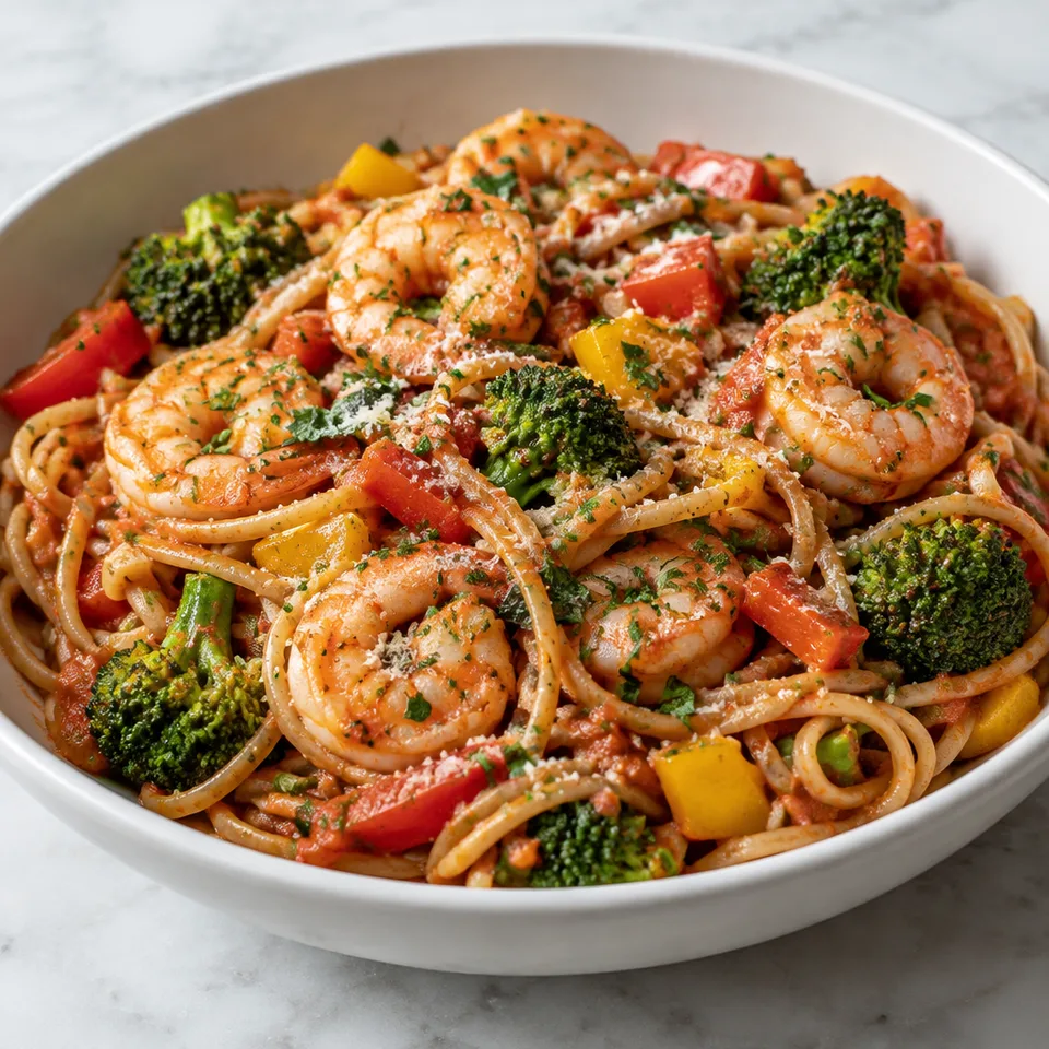 Spicy Shrimp Pasta — serving inspiration