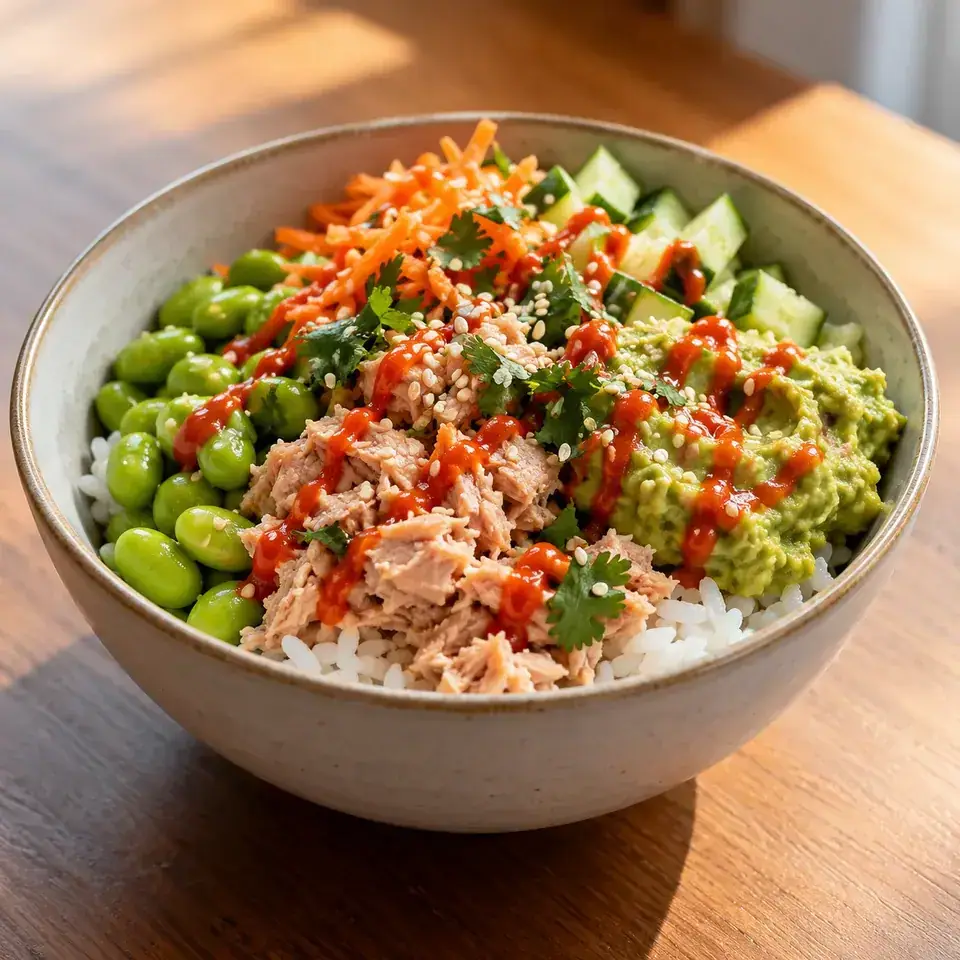 Spicy Tuna Guacamole Bowls — serving inspiration