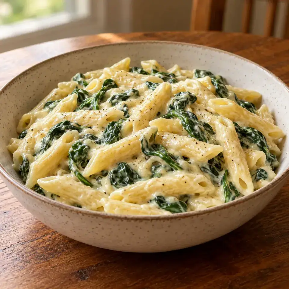 Spinach Alfredo Pasta — serving inspiration