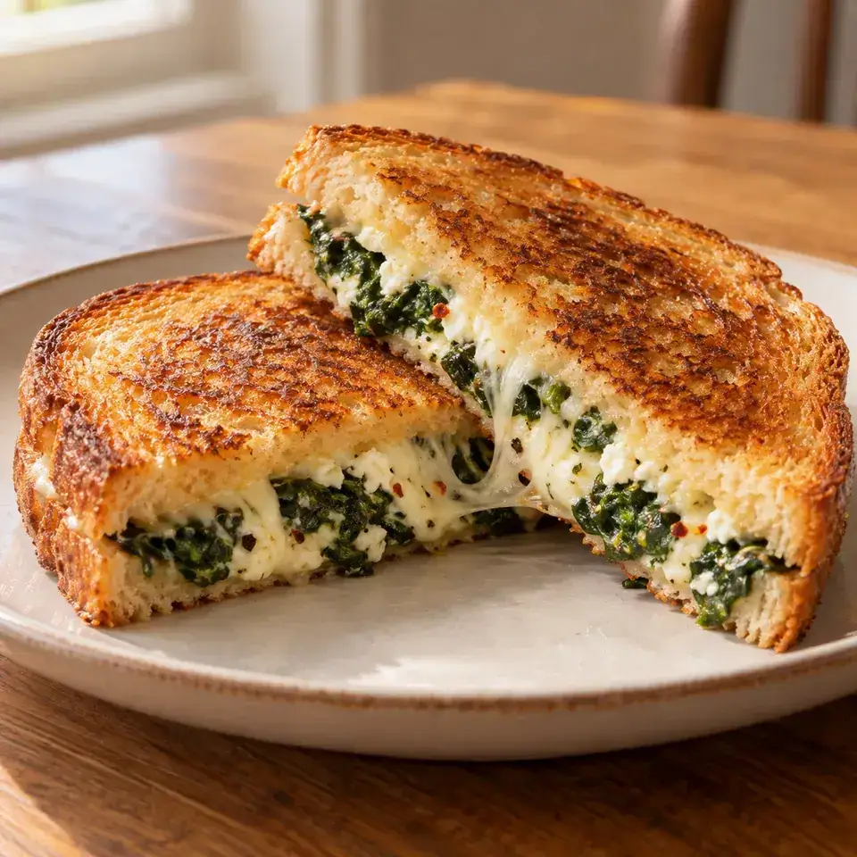 Spinach and Feta Grilled Cheese — serving inspiration