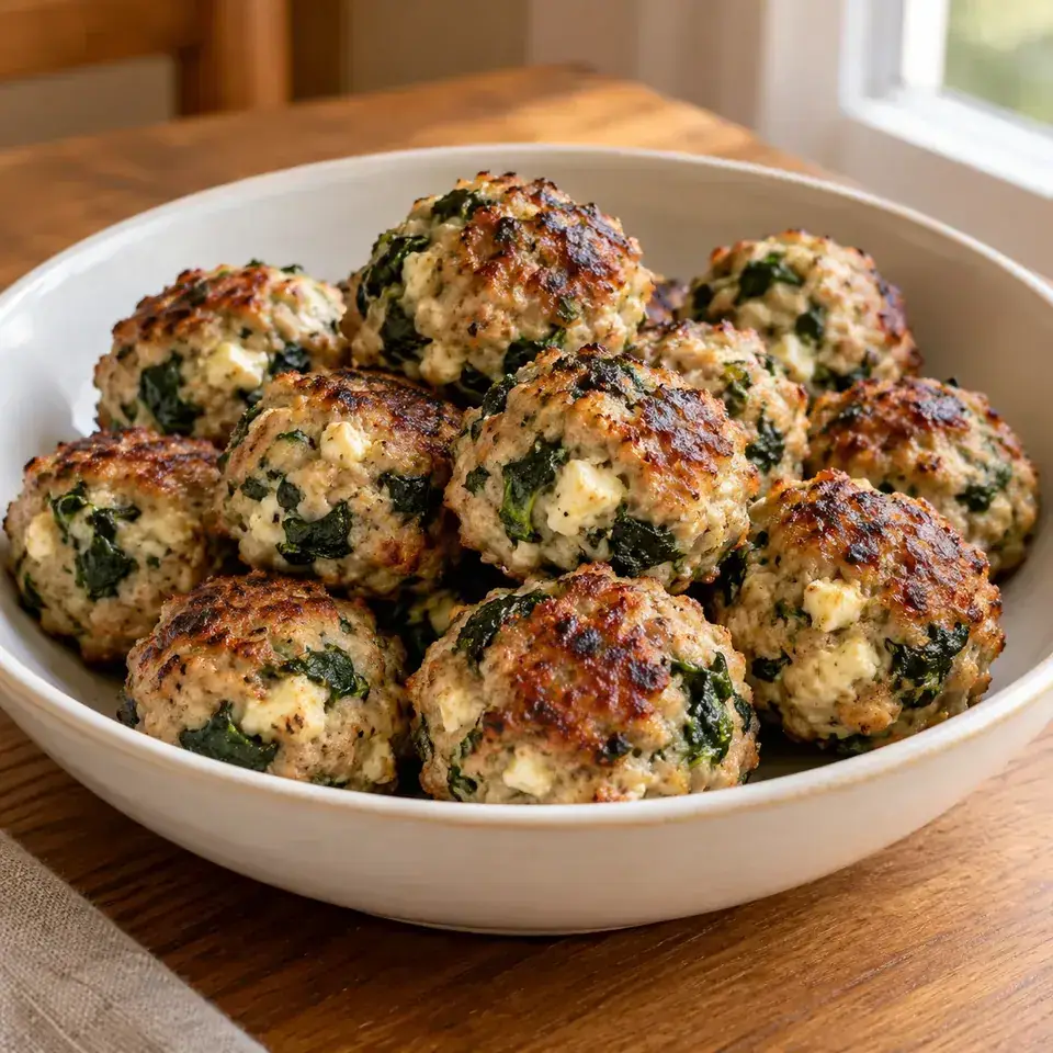 Spinach and Feta Turkey Meatballs — serving inspiration