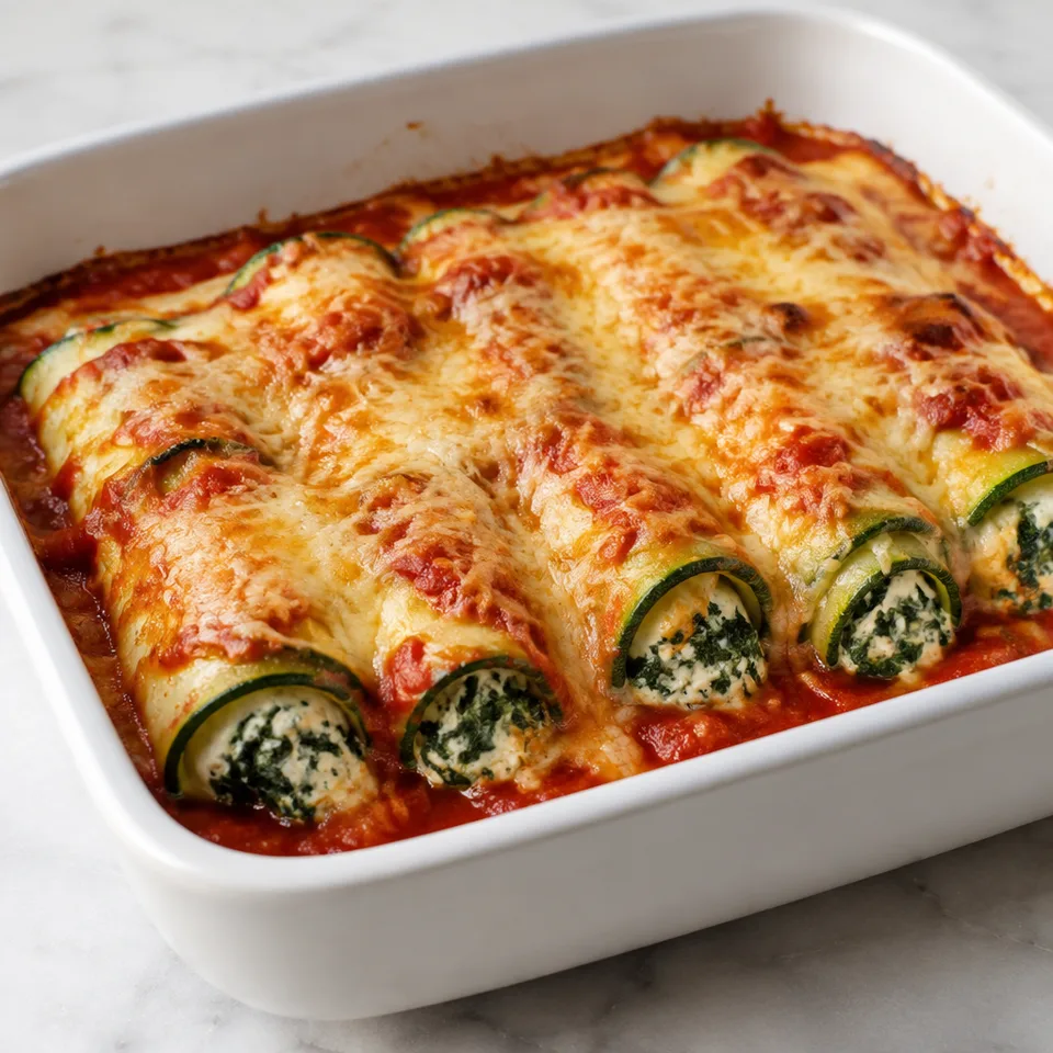 Spinach And Ricotta Zucchini Cannelloni — serving inspiration