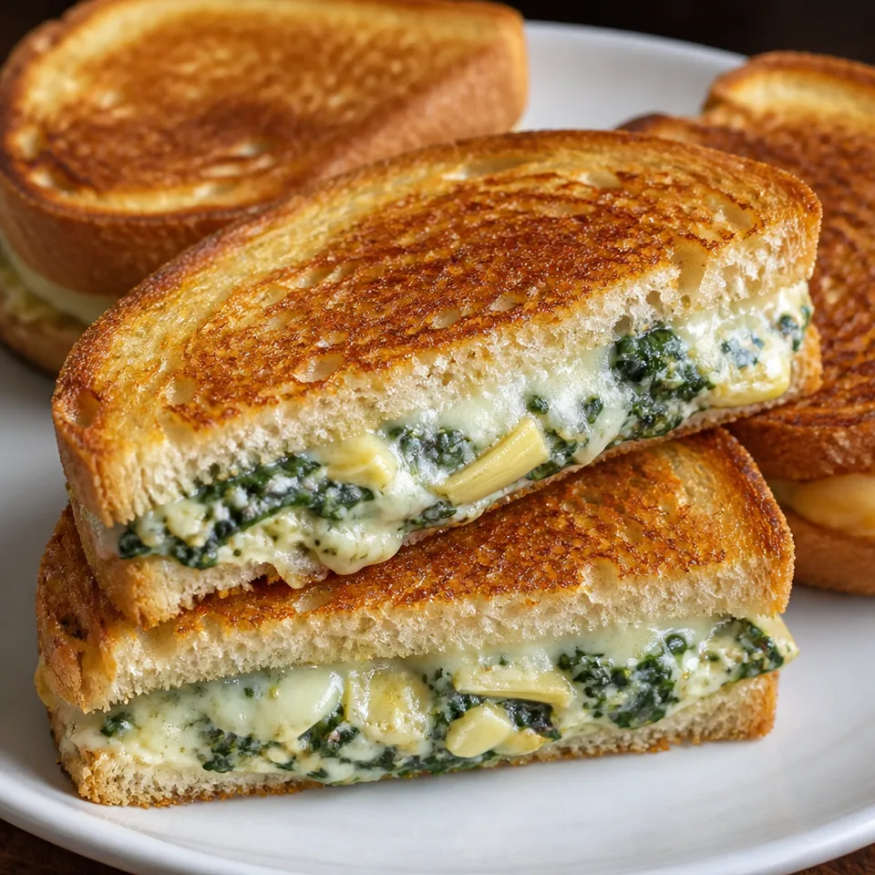 Spinach Artichoke Grilled Cheese — serving inspiration