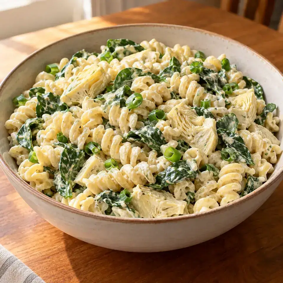 Spinach Artichoke Pasta Salad — serving inspiration
