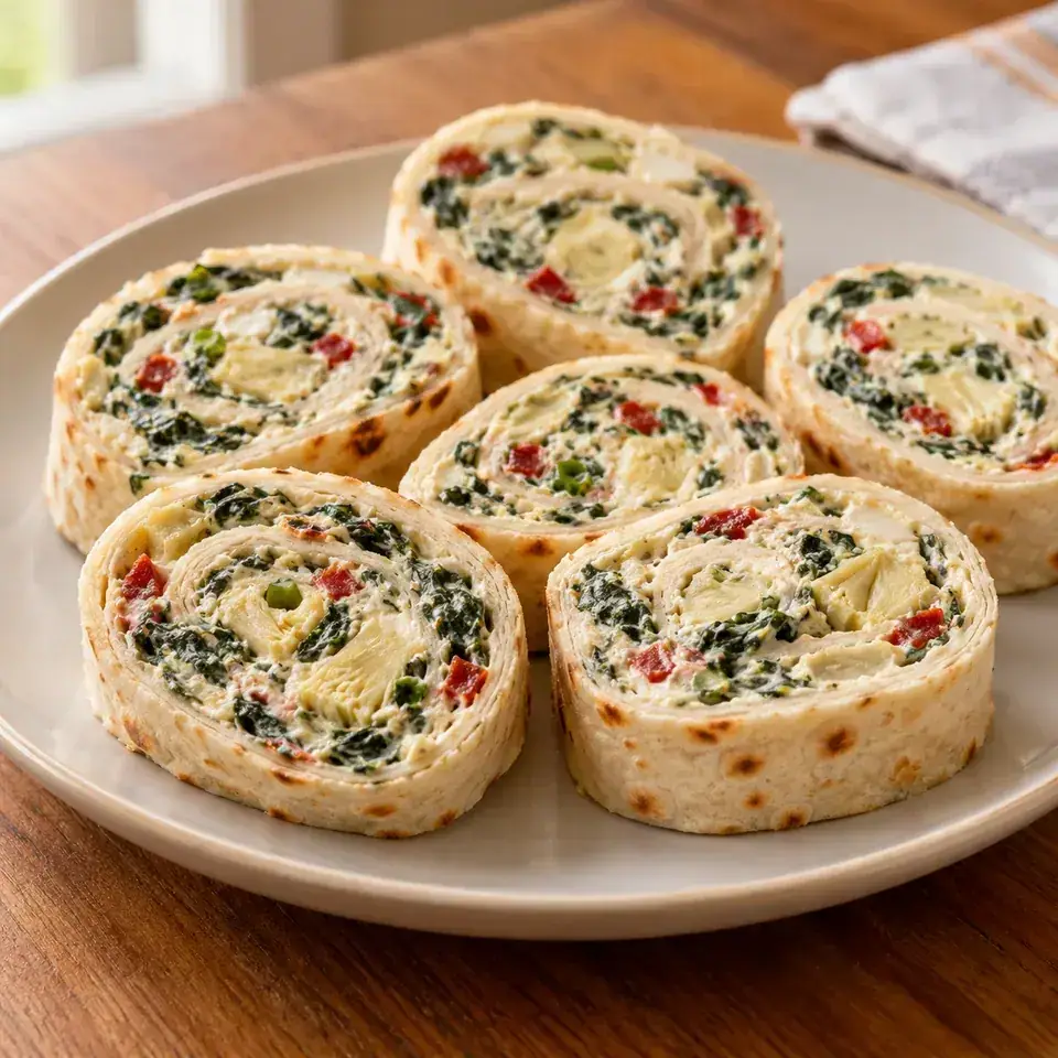 Spinach Artichoke Pinwheels — serving inspiration