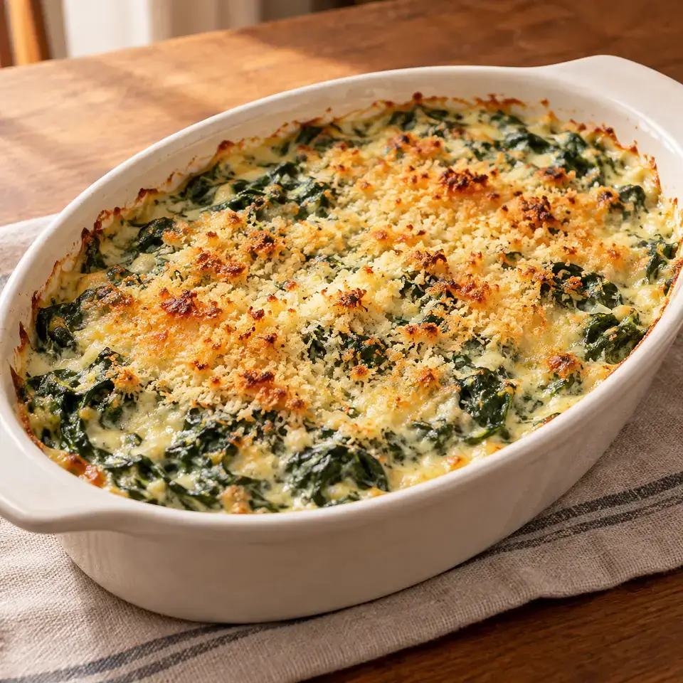 Spinach Gratin — serving inspiration