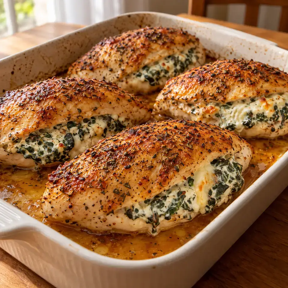 Spinach Stuffed Chicken Breast Recipe — serving inspiration