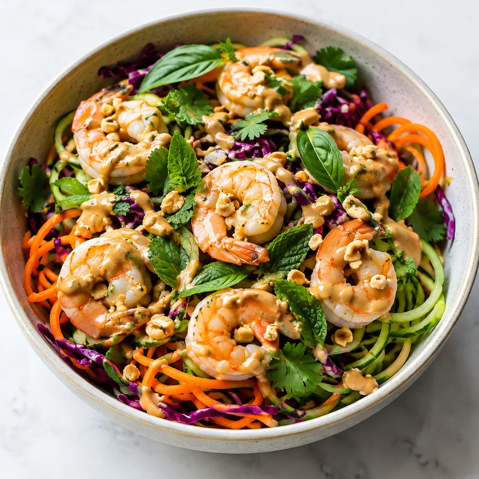 Spiralized Summer Roll Bowls with Hoisin Peanut Sauce — serving inspiration