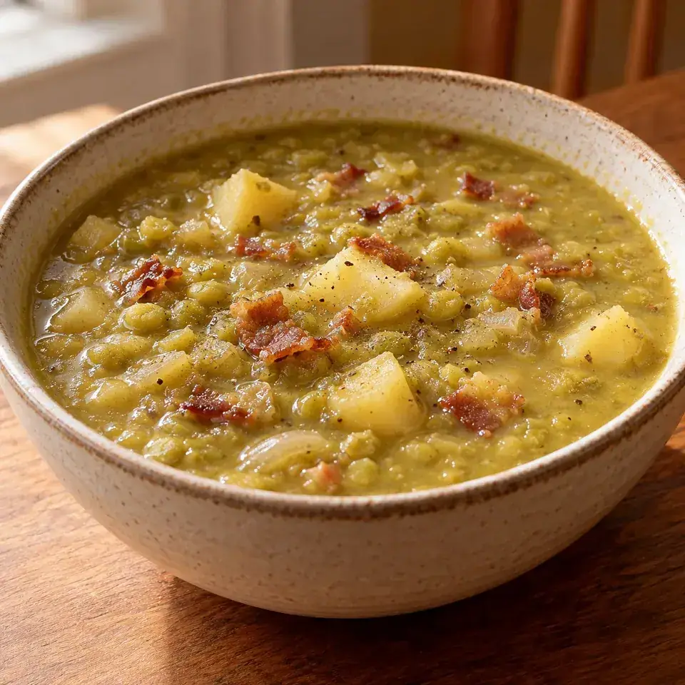 Split Pea, Bacon & Potato Soup — serving inspiration
