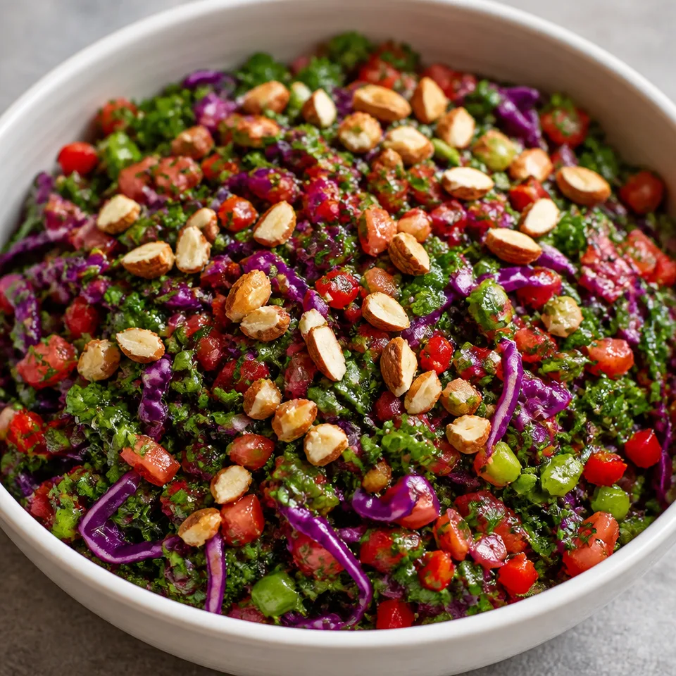 Spring Chopped Salad with Pomegranate Dressing — serving inspiration