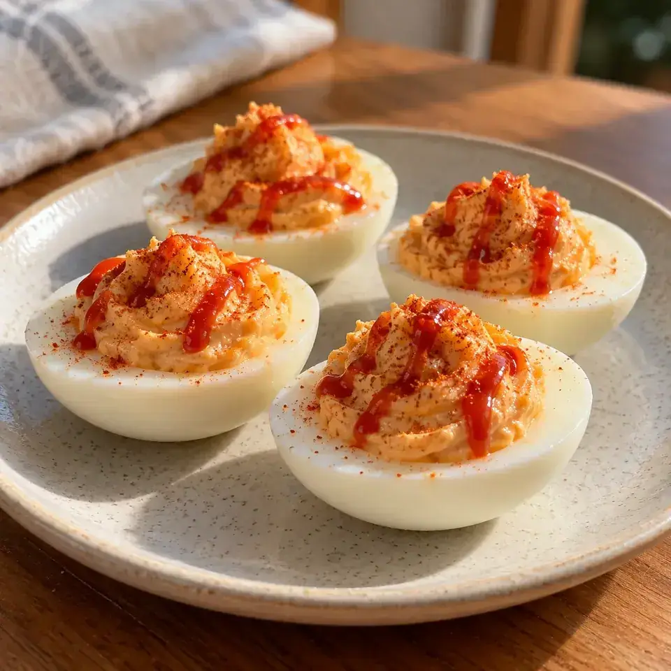 Sriracha Deviled Eggs — serving inspiration