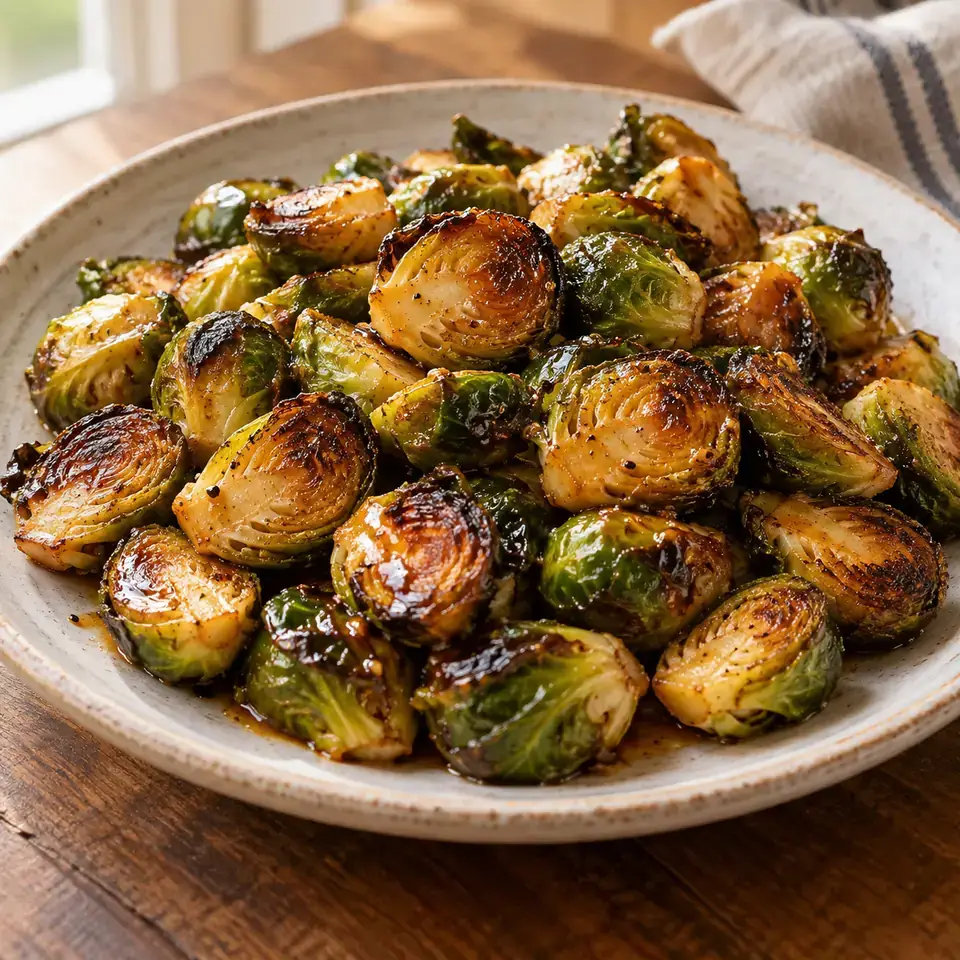 Sriracha Honey Glazed Brussels Sprouts — serving inspiration
