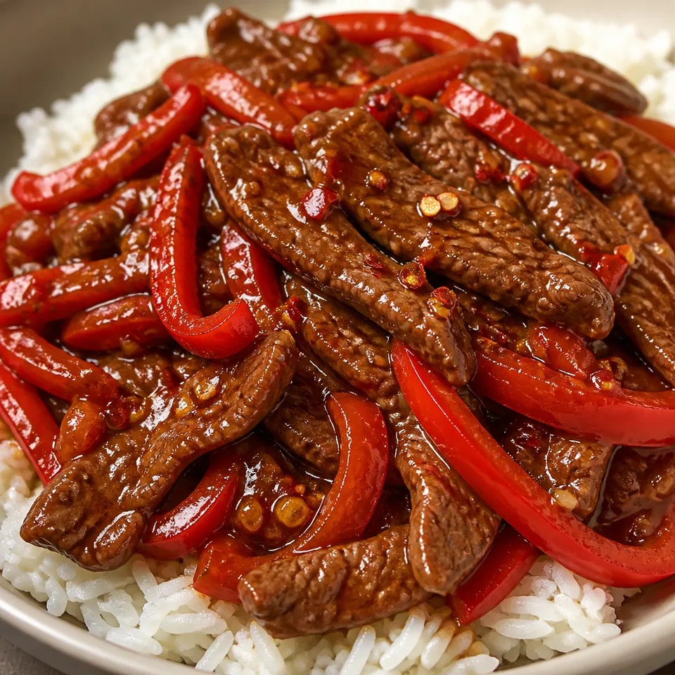 Sriracha Orange Beef — serving inspiration