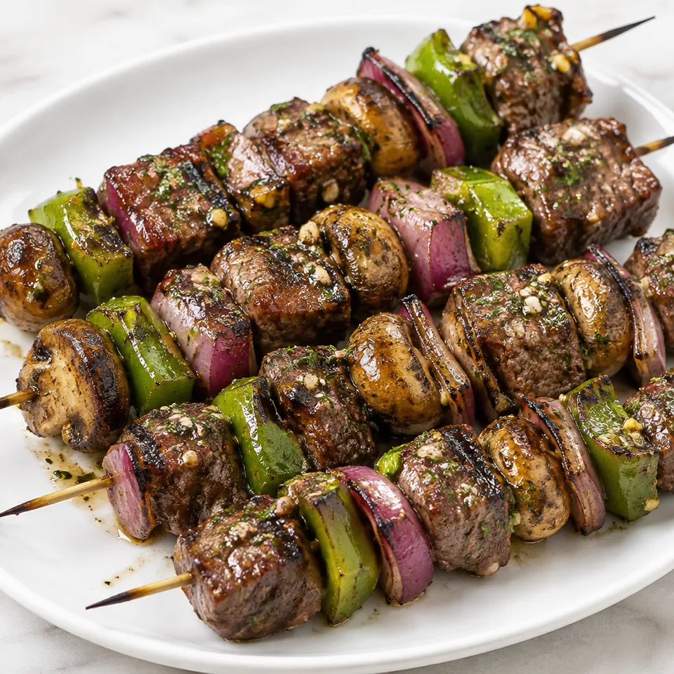 Steak Kabobs with Garlic Butter — serving inspiration