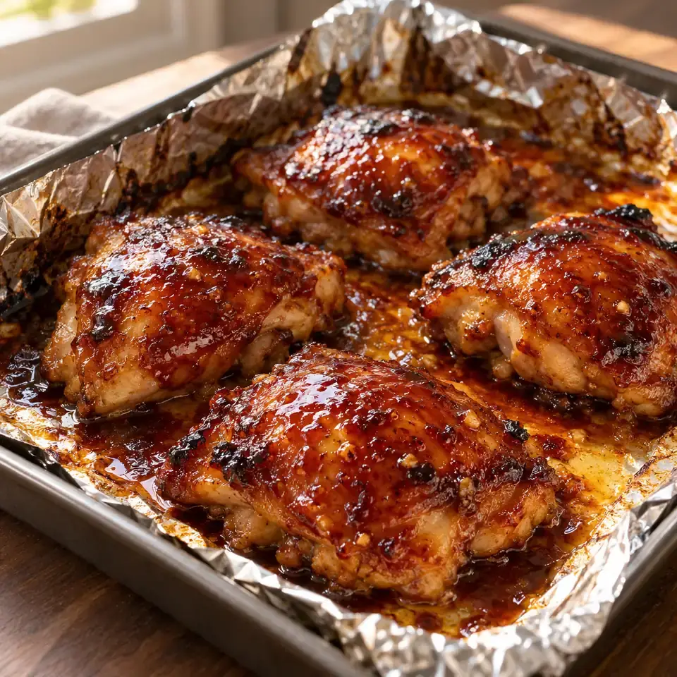 Sticky Baked Chicken Thighs — serving inspiration