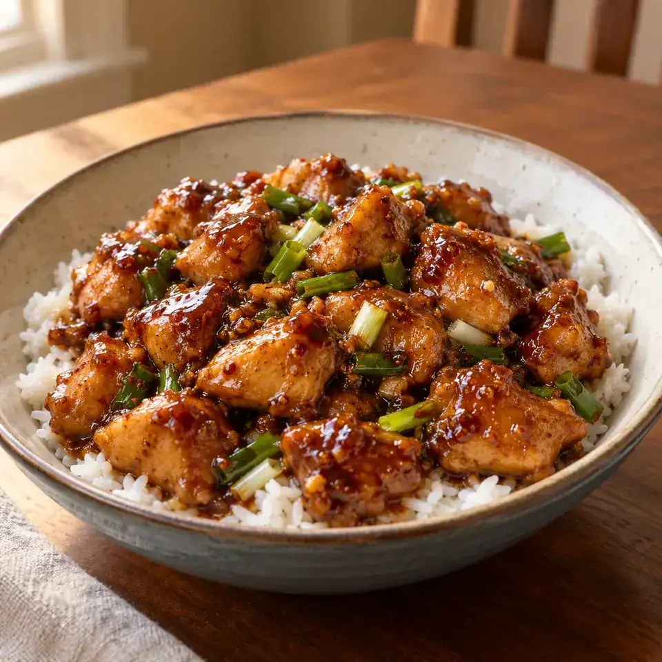Sticky Bourbon Chicken — serving inspiration