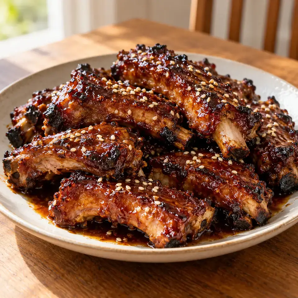 Sticky Chinese Pork Spare Ribs — serving inspiration