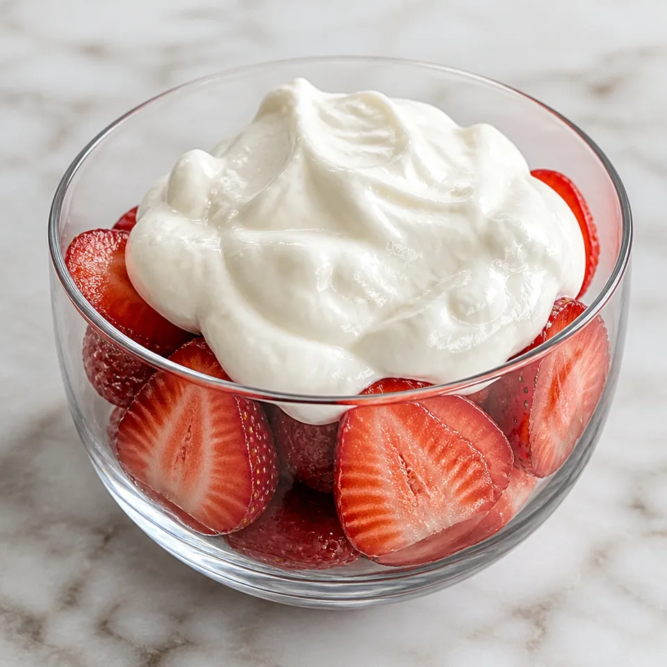 Strawberries and Yogurt Whipped Cream — serving inspiration