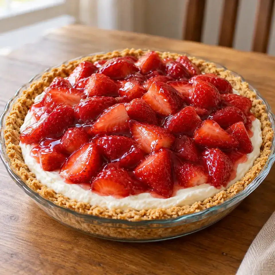 Strawberry Cheesecake Pie (No Bake) — serving inspiration